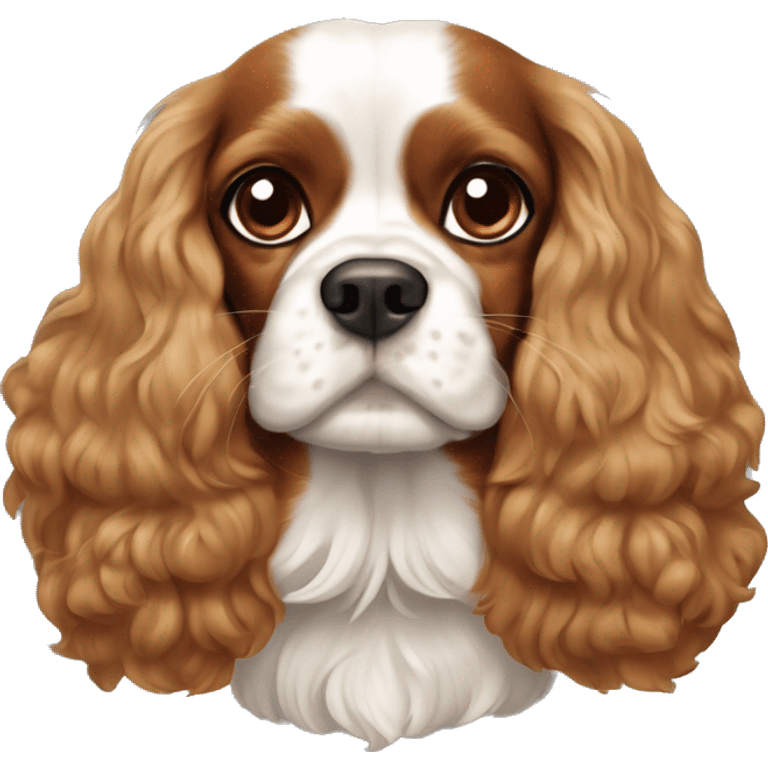 King Charles cavalier mixed with cocker spaniel dog emoji