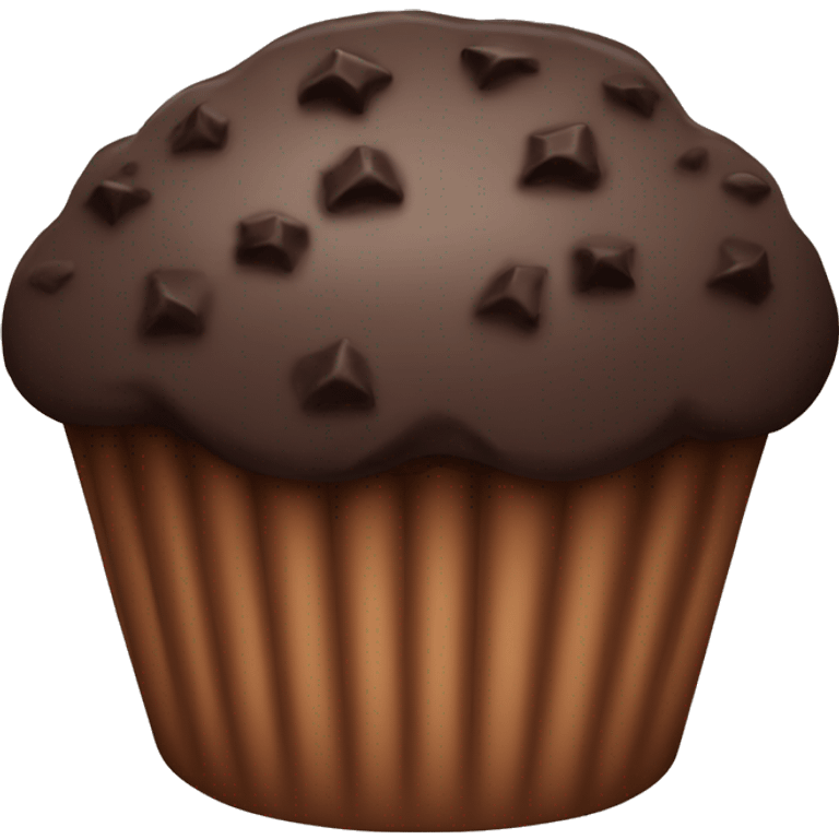 Chocolate muffin emoji