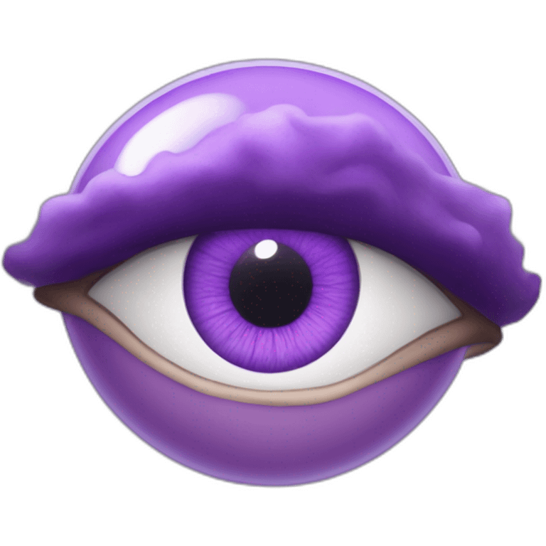 majestic godly violet iris eyeball serious intense symmetrical knowledgable emoji