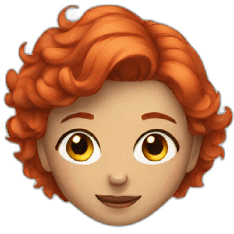 Girl with a short red hair emoji