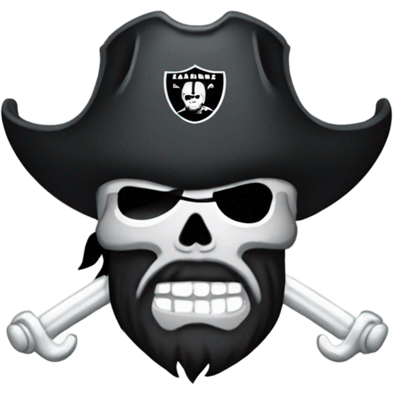 Las vegas raiders pirate logo  emoji