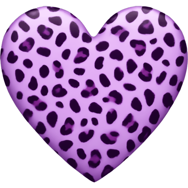 Lilac leopard print heart emoji