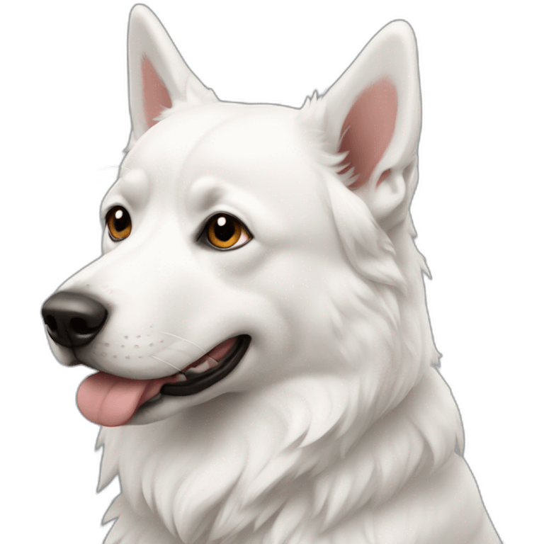 Perro blanco  emoji