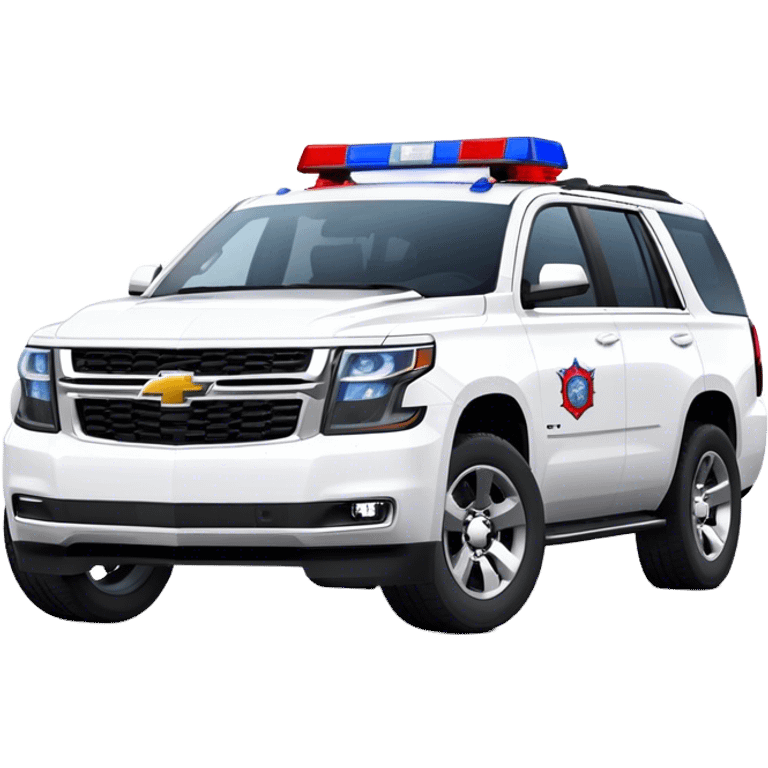 Emergency Response SUV - Chevrolet Tahoe (Model Year: 2021) (Iconic colour: White with red/blue sirens) emoji