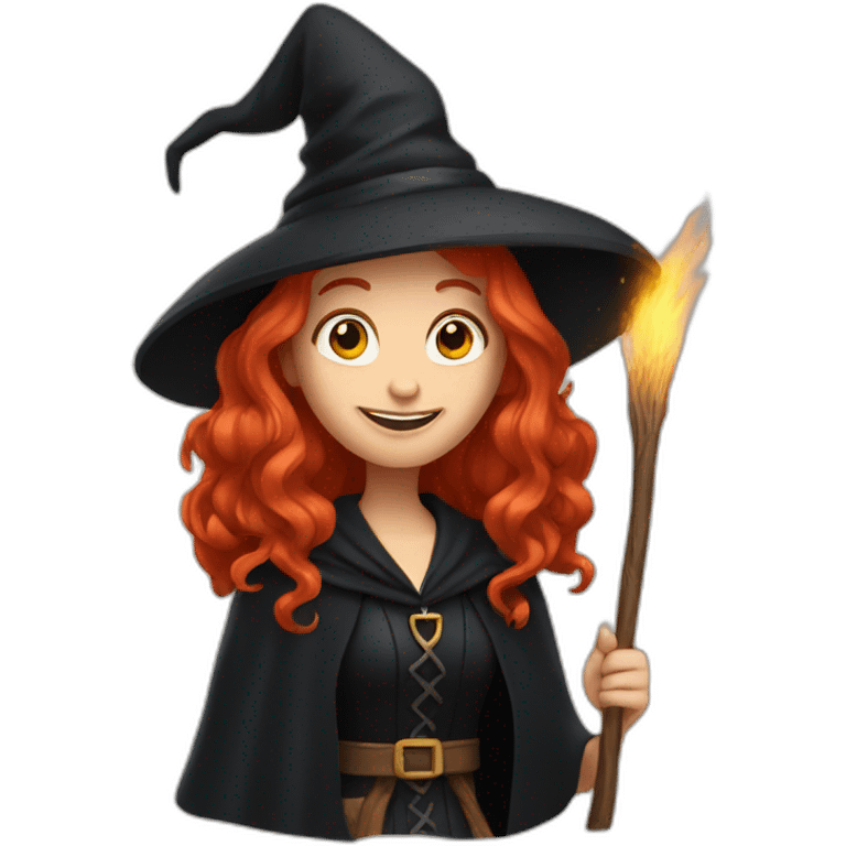 The red-haired witch emoji