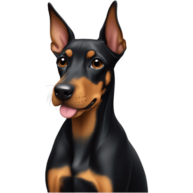 Black and Tan Manchester terrier  emoji