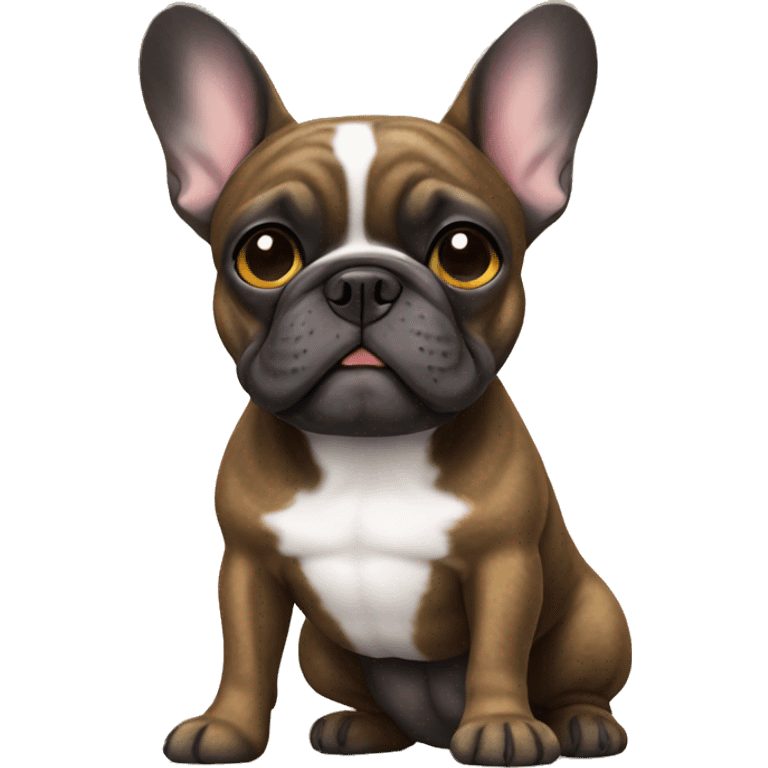 Brindle French bulldog emoji