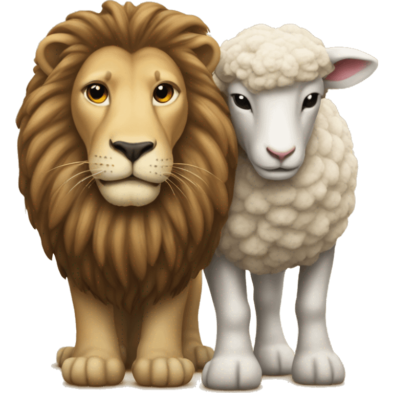 Lion and lamb equal before the court emoji