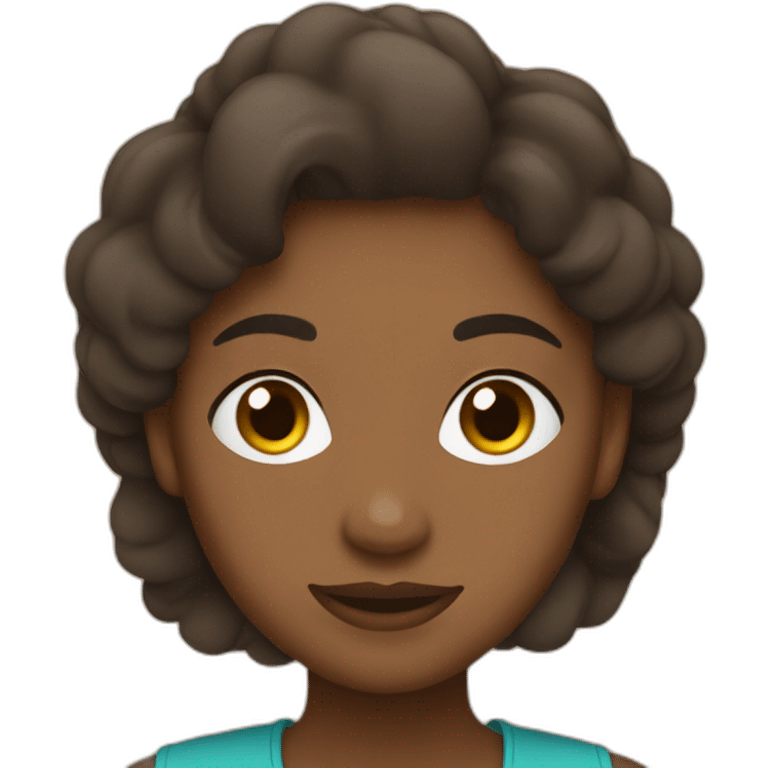 Brown haïr Duolingo women emoji