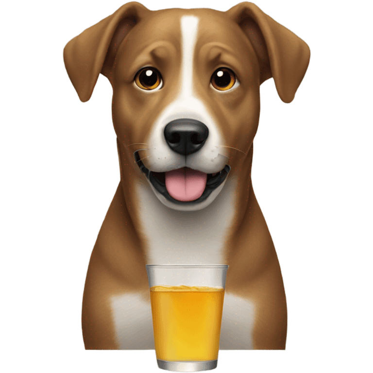 Dog drinking  emoji