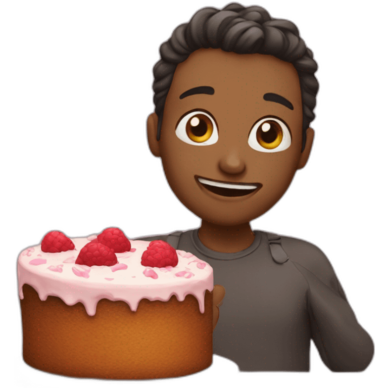 Eating a cake emoji