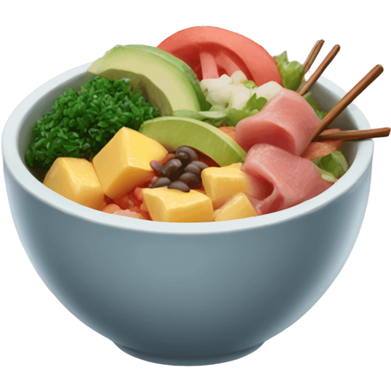 Poke bowl emoji