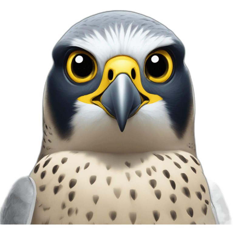 peregrine falcon with laser eyes emoji