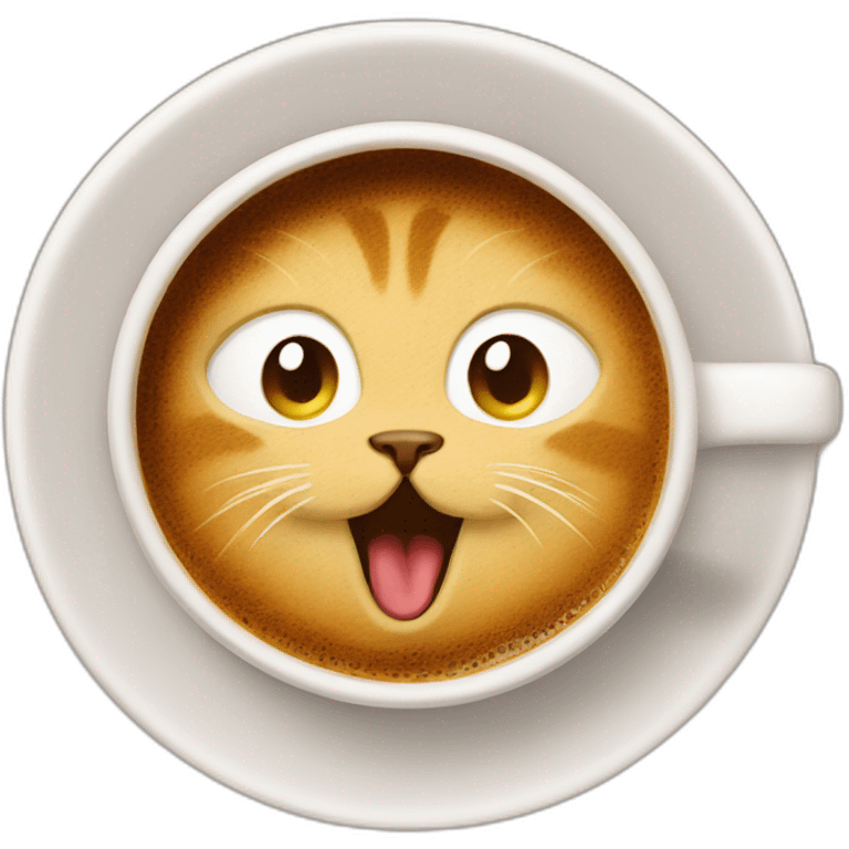 cat coffee emoji