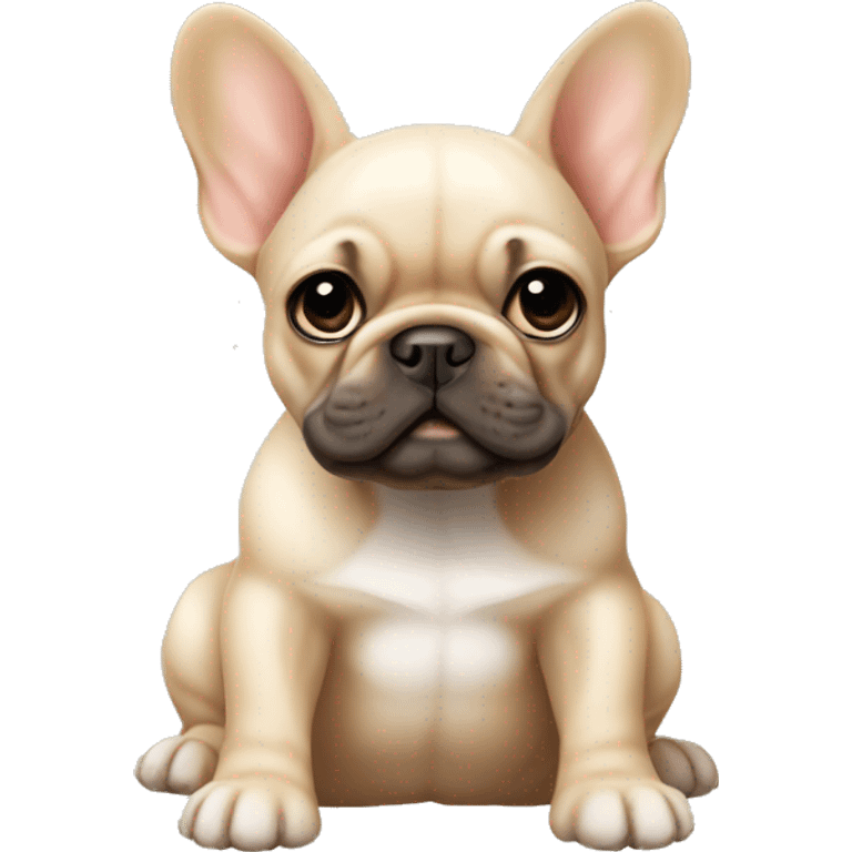 Beige French bulldog puppy  emoji