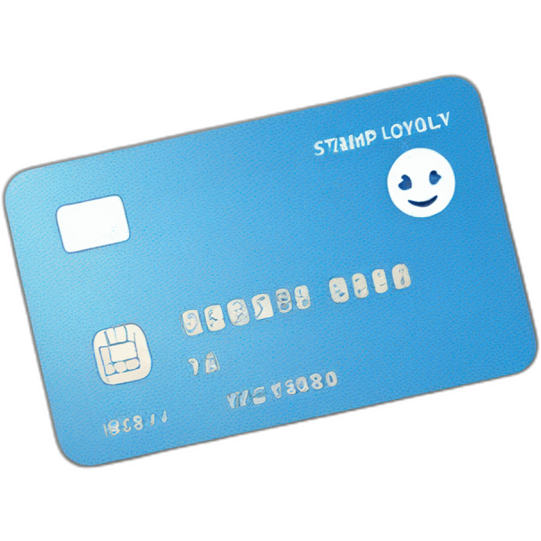 Loyalty card (stamp card) blue emoji