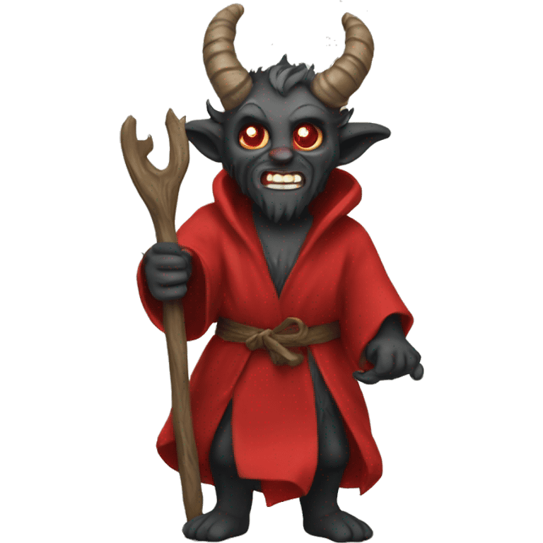 Krampus wearing a red robe emoji