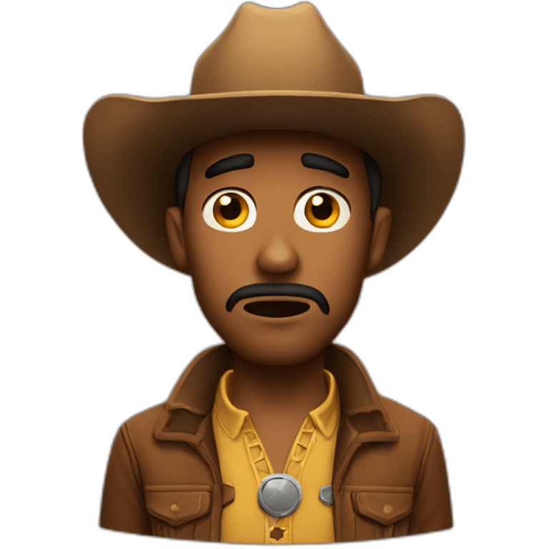 confused cowboy emoji