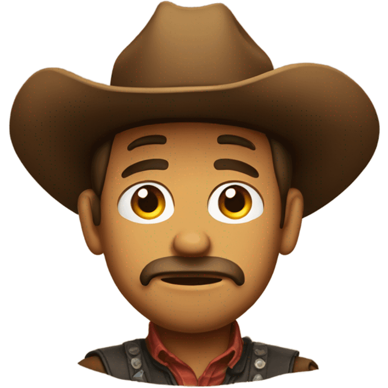 Sad face cowboy emoji