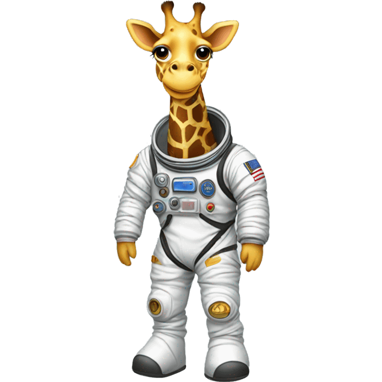 Giraffe in a space suit emoji