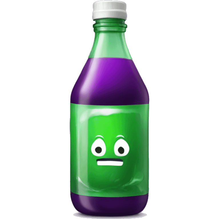 Purple liquid in sprite bottle emoji