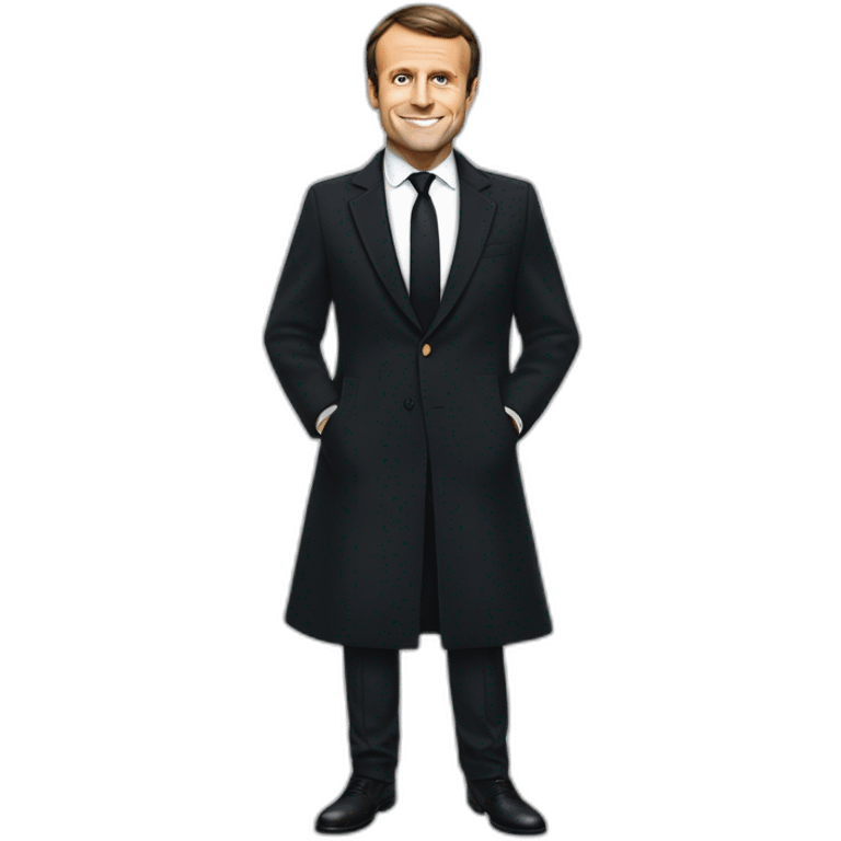 Emmanuel Macron en robe emoji