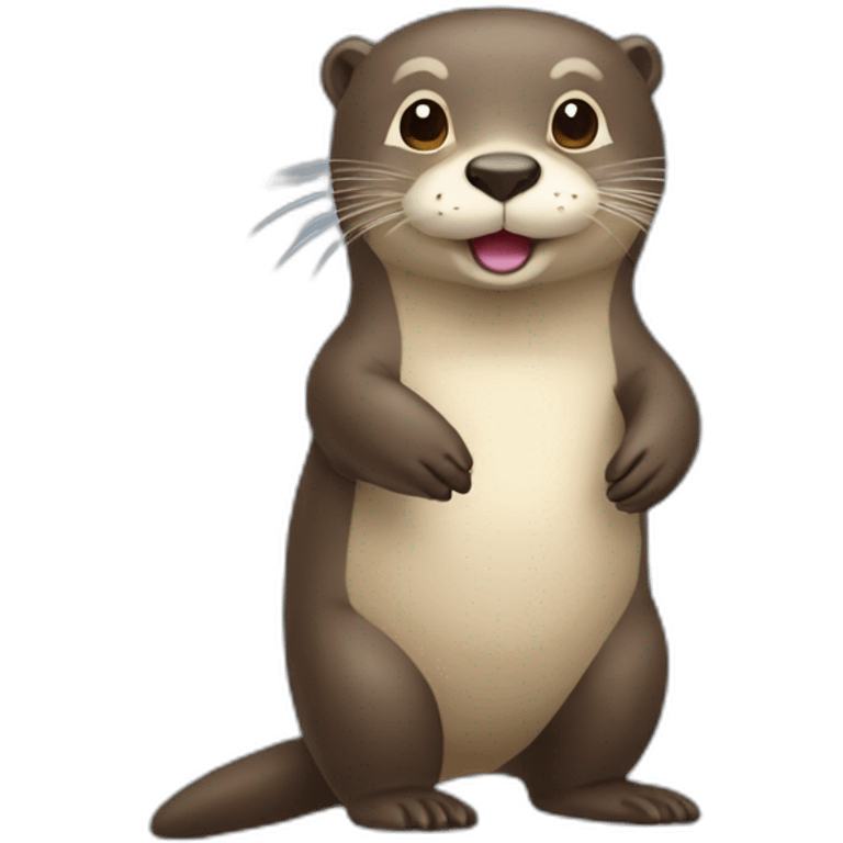 Une loutre sur un nounours emoji