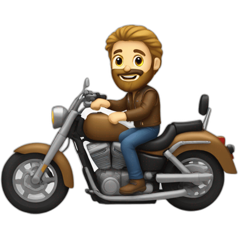 Bearded Motorcycle driver emoji