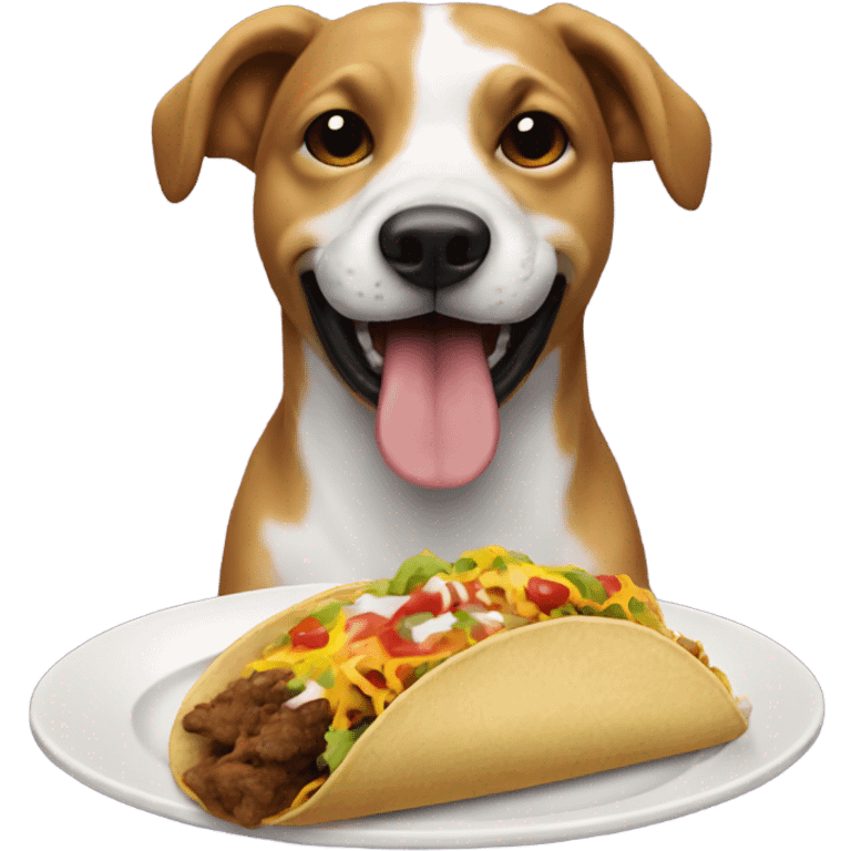 Dog eating a taco emoji