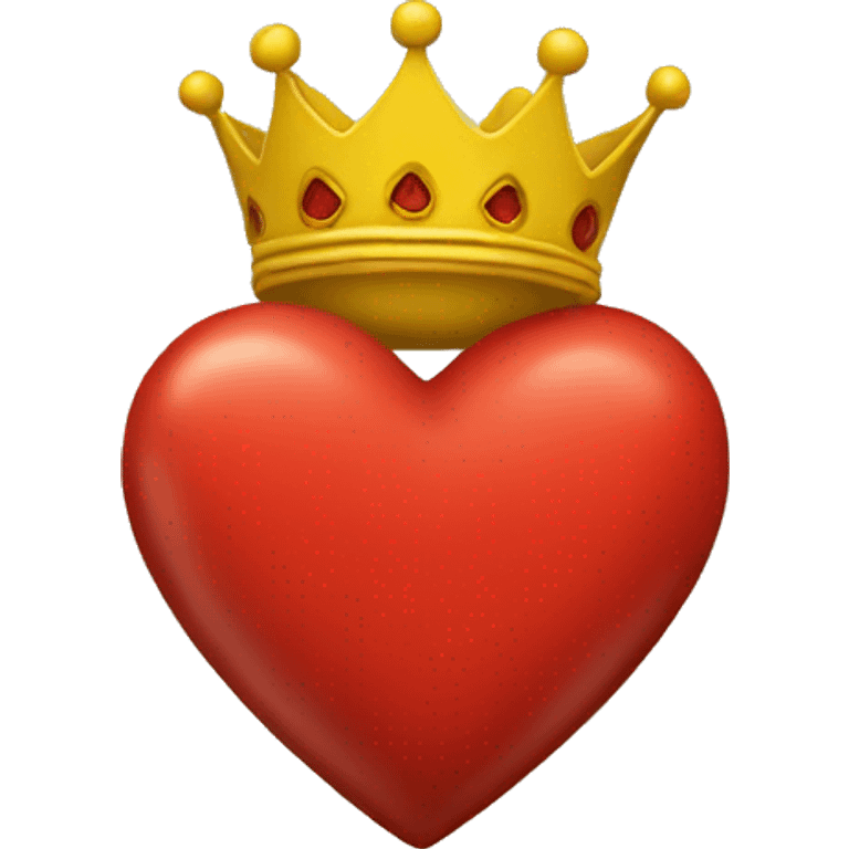 Red heart with yellow crown emoji