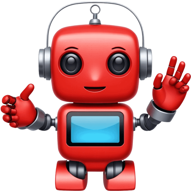 Q&A Chatbot with red color . The chatbot is called thundrclap emoji