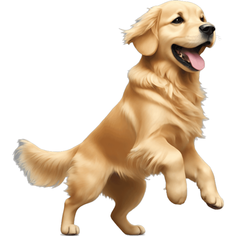 Golden retriever dancing emoji