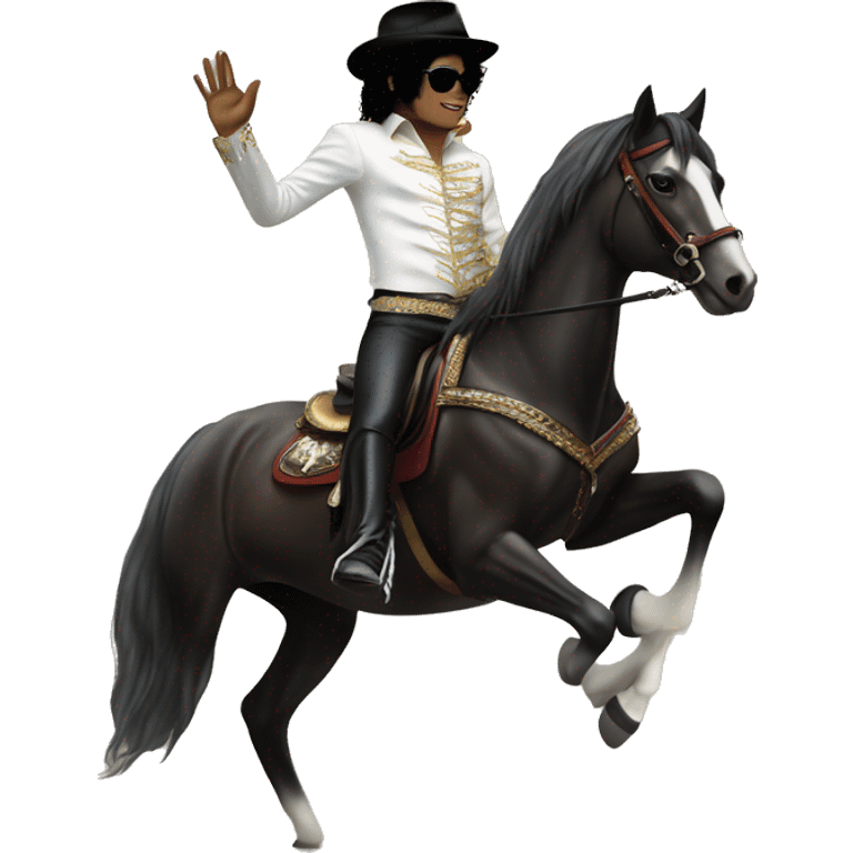 Michael Jackson on a horse  emoji