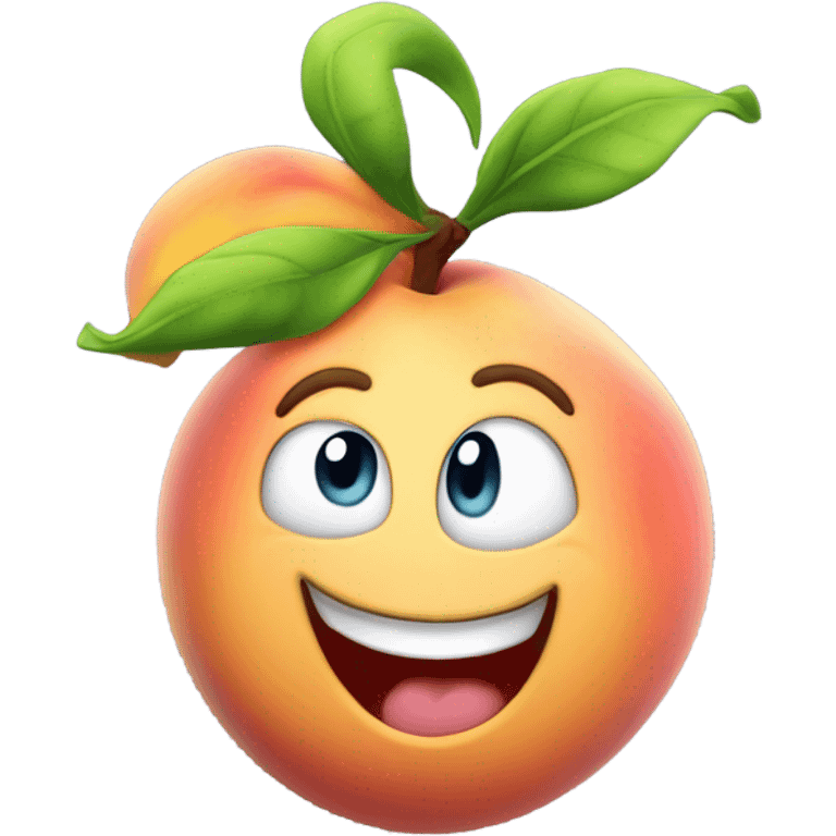 farting peach emoji