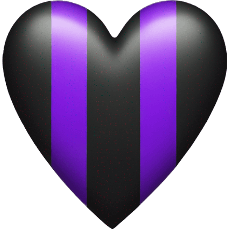 Half black half Purple Heart emoji