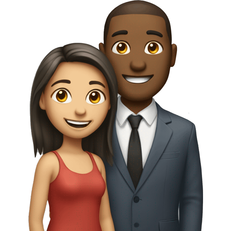 smiling girl with man calofornia  emoji