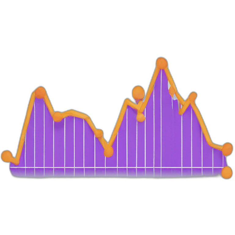 market graph on phone emoji