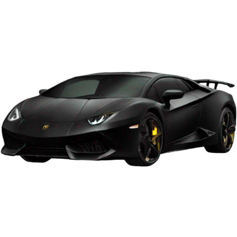 black lamborghini emoji