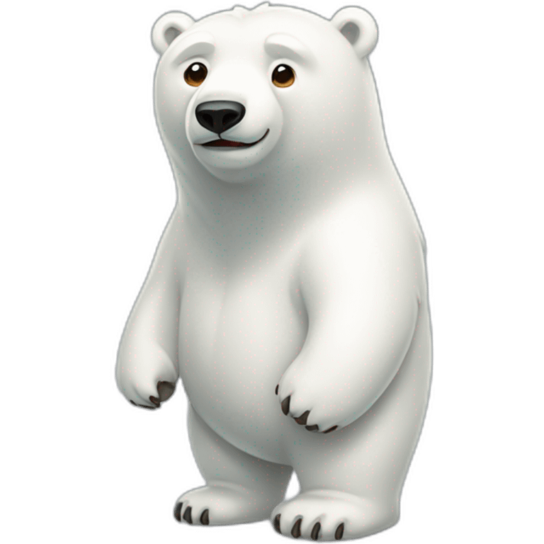 Polar bear full body standing emoji