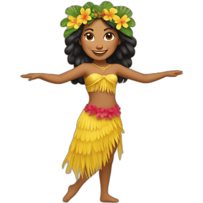 tahitian dance girl emoji