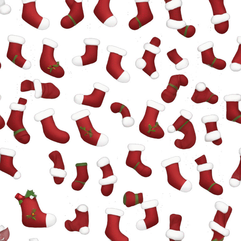 Black and dark red christmas stocking emoji