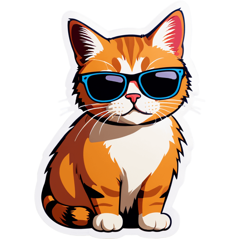 Cat with sunglasses emoji