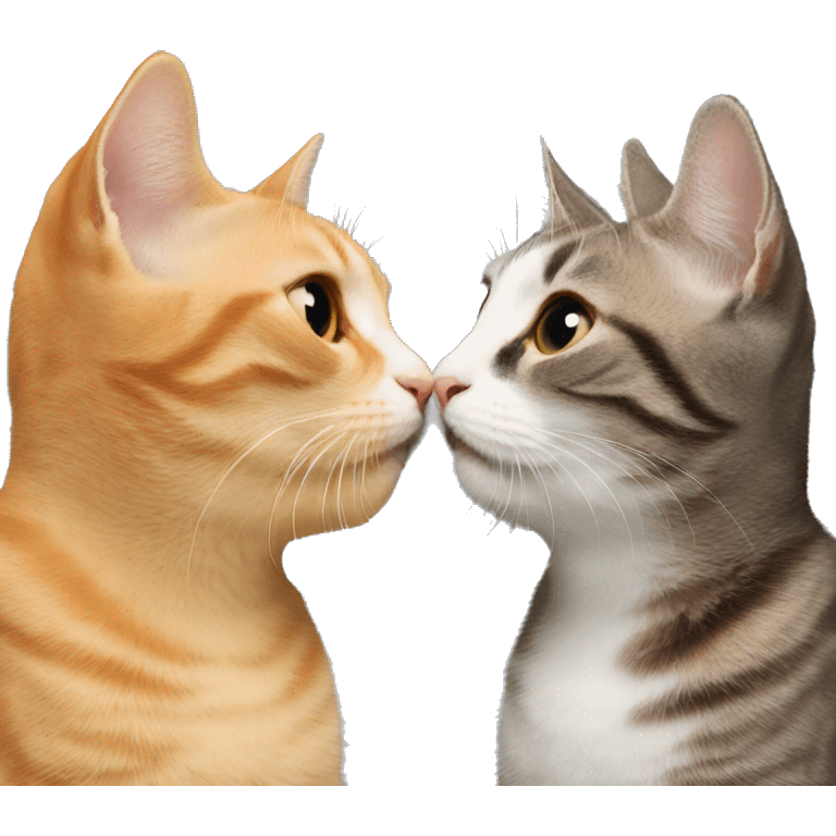 Two cat kisses  emoji