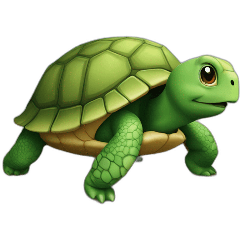 Tortue sur une tortue emoji