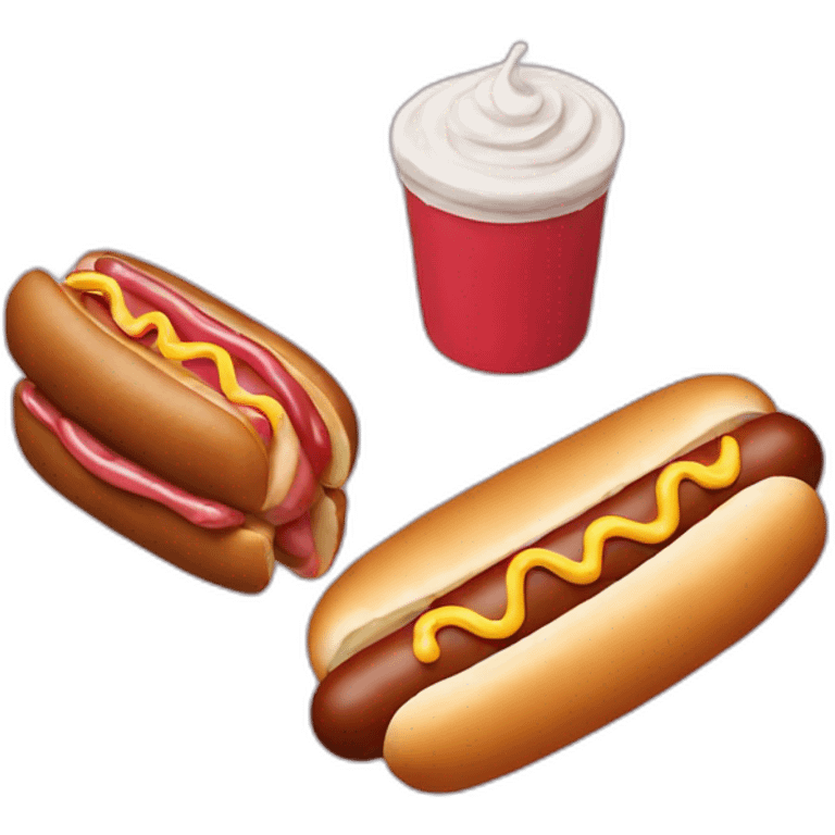 A red bean a hot dog and a cake emoji