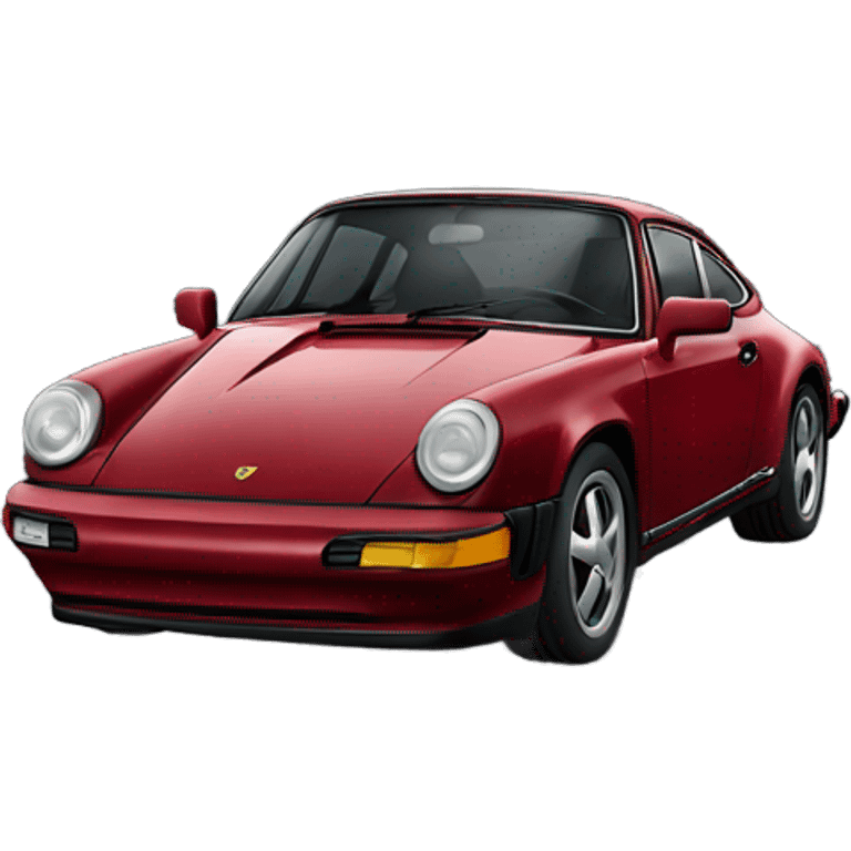 Dark red Porsche  emoji