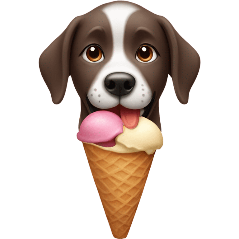 Dog having icecream  emoji