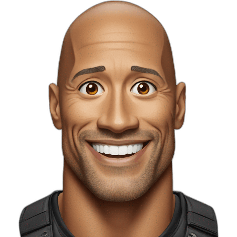 Dwayne Johnson smiling emoji