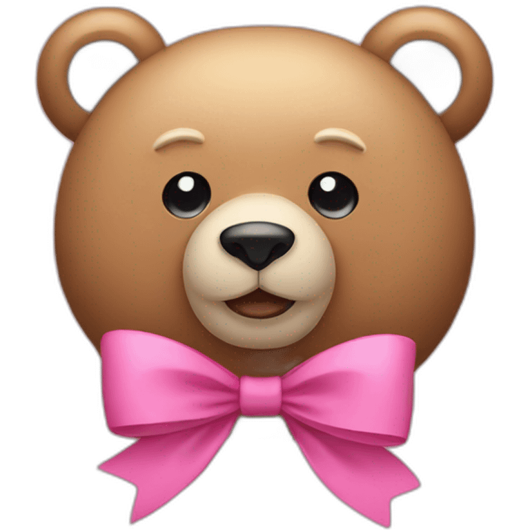 Bear with a pink bow  emoji