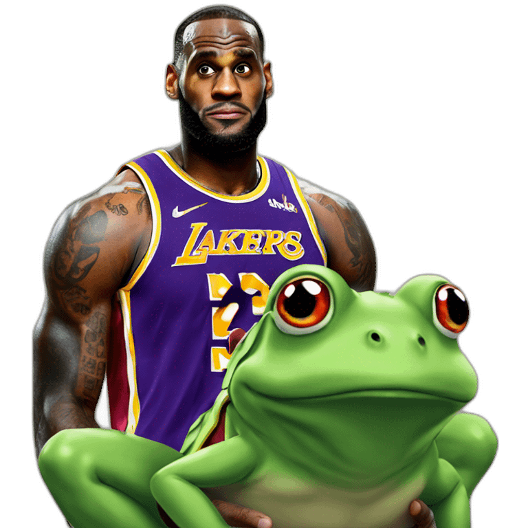 Lebron James sur une grenouille géante emoji